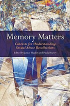 Memory matters: contexts for understanding sexual abuse recollections cover image