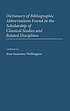 Dictionary of bibliographic abbreviations found... door Jean Susorney Wellington