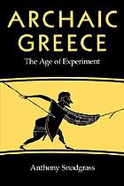 Archaic Greece: The Age of Experiment cover image