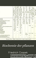 Biochemie der pflanzen.