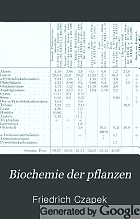 Biochemie der pflanzen.