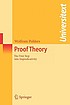 Proof theory : the first step into impredicativity by Wolfram Pohlers