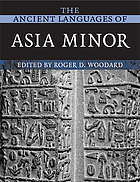 The ancient languages of Asia Minor