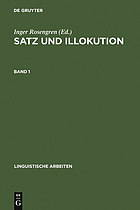 Satz und Illokution. Band 1,