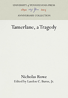 Tamerlane; a tragedy.
