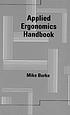 Applied ergonomics handbook