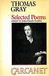 Selected poems door Thomas Gray