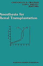 Anesthesia for renal transplantation