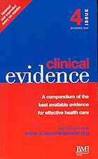 Clinical evidence. Issue 4 : the international source of the best available evidence for effective health care.