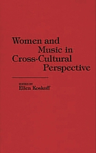 Women and music in cross-cultural perspective