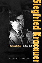 Siegfried Kracauer : an introduction