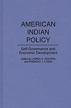 American Indian policy : self-governance and economic development