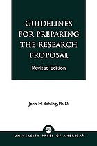 Guidelines for preparing the research proposal