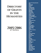 Directory of grants in the humanities 2005/2006
