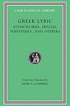 Stesichorus, Ibycus, Simonides, and others.