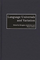 Language universals and variation