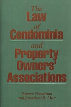 The law of condominia and property owners' associations