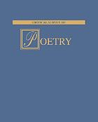 Critical survey of poetry