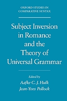Subject inversion in Romance and the theory of universal grammar