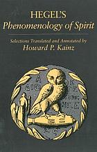 Hegel's Phenomenology of spirit : selections
