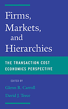 Firms, markets, and hierarchies : the transaction cost economics perspective
