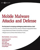 Mobile malware attacks and defense