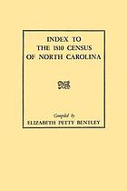 Index to the 1810 census of North Carolina