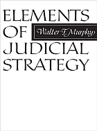 Elements of judicial strategy