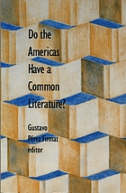 Do the Americas have a common literature?