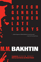 Speech genres and other late essays