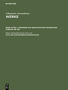 Werke 3,1,3 Bd. 3, Teil 1, Dokumente zur Geschichte des arianischen Streites, 3. Lfg., Bis zur Ekthesis Makrostichos