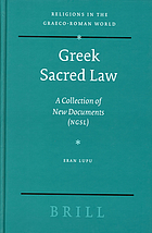 Greek sacred law : a collection of new documents (NGSL)