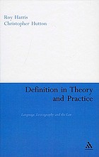 Definition in theory and practice : language, lexicography and the law