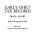Early Ohio tax records by Esther Weygandt Powell