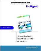 Supervision in the hospitality industry : student workbook