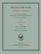 Nicolai de Cusa Compendium