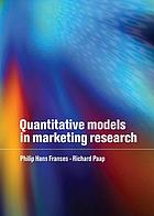 Quantitative models in marketing research