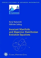 Invariant manifolds and dispersive Hamiltonian evolution equations