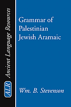 Grammar of Palestinian Jewish Aramaic