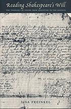 Reading Shakespeare's will : the theology of figure from Augustine to the sonnets