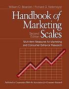 Handbook of marketing scales : multi-item measures for marketing and consumer behavior research