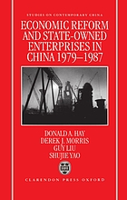 Economic reform and state-owned enterprises in China, 1979-1987