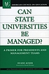 Can State universities be managed ? : a primer... von Duane Acker