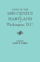 Index to the 1820 census of Maryland and Washington, D.C.