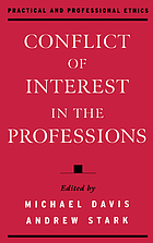 Conflict of interest in the professions