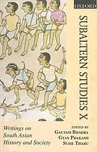 Subaltern studies : writings on South Asian history and society