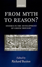 From myth to reason? : studies in the development of Greek thought