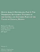 The Prehispanic settlement patterns of the central and southern parts of the Valley of Oaxaca, Mexico