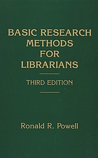 Basic research methods for librarians