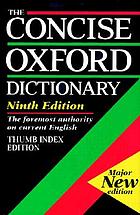 The concise Oxford dictionary of current English